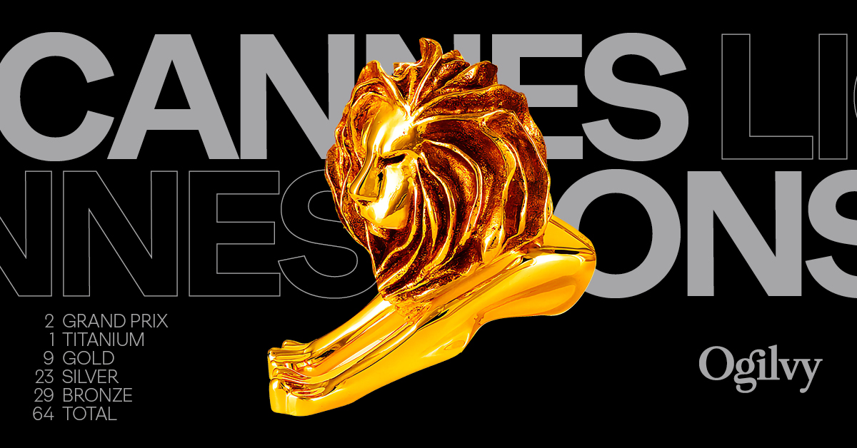 Ogilvy Wins 64 Lions at 2023 Cannes Lions International Festival of